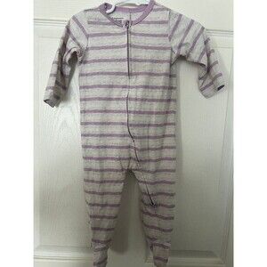 First Impressions Baby Girl Purple Footie Onesie
